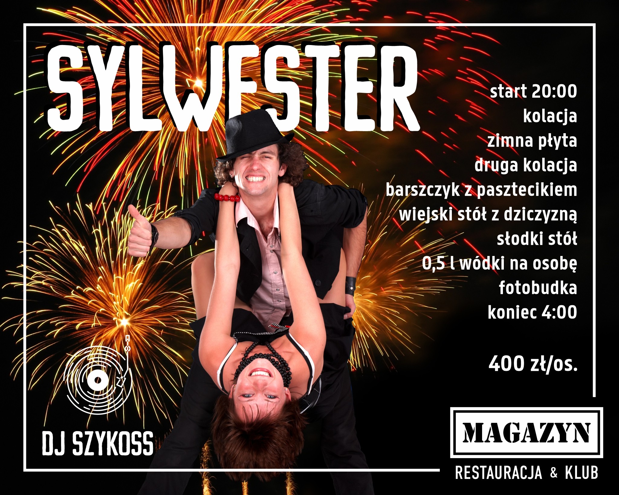 Magazynowa sesja sylwestrowa w eleganckim, świątecznym wnętrzu – stylowe połączenie czerwieni i klasyki podkreśla klimat wyjątkowej nocy, którą celebrujemy razem.
